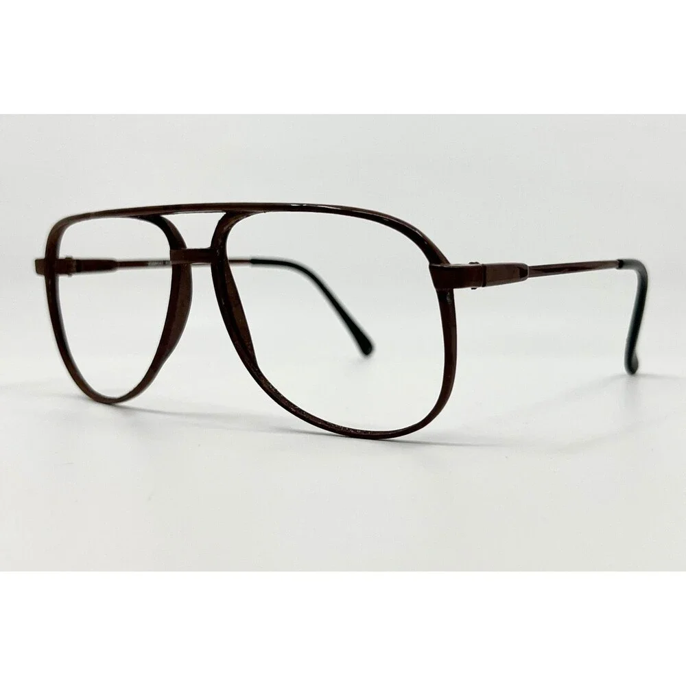 Zimco Carbon H Eyeglasses Mens Brown Aviator Frames 56-18-140